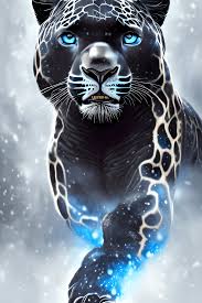 black jaguar with blue eyes creative
