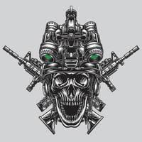 skull gun vector art icons and