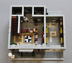 lego moc modular police station by