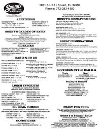 sonny s bbq menu la france save 33