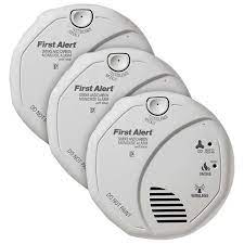 Using smoke and carbon monoxide detector. First Alert Smoke And Carbon Monoxide Alarm 3 Pack