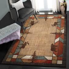 european elk carpet moose rug rectangle