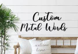 Custom Metal Haven Script Words Custom