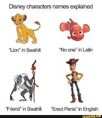 disney characters names explained lion