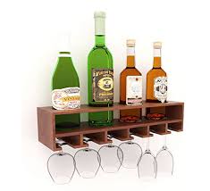 Home Sparkle Wood 4 Bottle Wine Rack