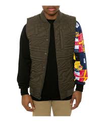 Crooks Castles Mens The Chain Lux Quilted Vest