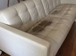 restoring white leather sofas