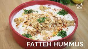 fatteh hummus peas with pita