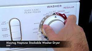 See how to remove the front panel of the dryer, remove the belt and install a new one, how the rollers come off and how to put it all back together again. Maytag Neptune Stacked Washer Dryer Repair Manual
