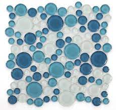 Lady Ocean Circles Pattern Glass Mosaic