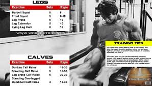 Arnold Legs And Calves Workout Routine Schwarzenegger