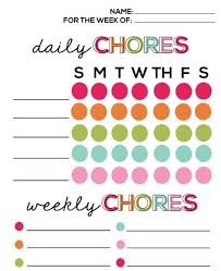 20 Free Printable Chore Charts Printable Chore Chart