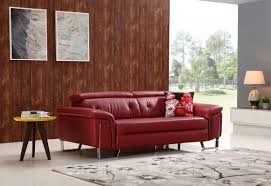 red leather sofa set