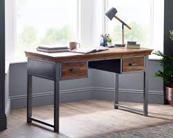 Diy home office and desk tour — work from home setup. Houston Industrial Solid Wood Large Home Office Desk Oak Furniture Hut