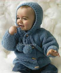 Baby Chenille Hooded Jacket Knitting