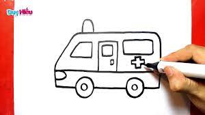 Vẽ xe cứu thương - Dạy bé vẽ xe cứu thương - Cách vẽ xe cứu thương đơn giản  - YouTube