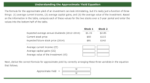Approximate Yield Equation