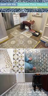 Roughening increases the bonding surface area, creating a stronger bond between the paint and the concrete. Easy Diy Fix Concrete Floor Stencils For Painting And Remodeling Royal Design Studio Stencils