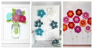 3d Wall Art Free Flower Crochet Patterns