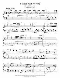 Sheet music arranged for piano solo with midi preview. Ballade Pour Adeline Easy Piano Version By Richard Clayderman Digital Sheet Music For Sheet Music Single Download Print H0 755827 Sc001257211 Sheet Music Plus