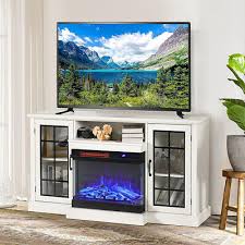 White Tv Stand Fireplace Tv Stand