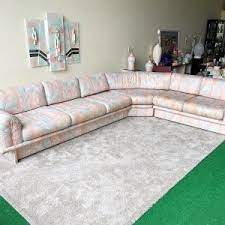 green fabric sectional sofa