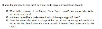 Change Cipher Spec Record Sent By Client And Enc