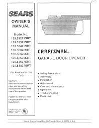 craftsman garage door opener 139 53425