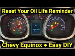chevy equinox reset oil life