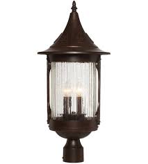 light 24 inch chestnut outdoor post lantern