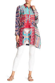 Johnny Was Silk Multiple Print Tunic Plus Size Available Nordstrom Rack