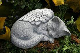 Cat Angel Statue Sleeping Cat Statue