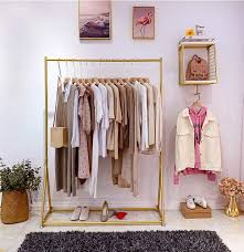 Buy the best and latest hanger racks on banggood.com offer the quality hanger racks on sale with worldwide free shipping. Amazon Com Heavy Duty Clothes Racks For Hanging Clothes Freestanding Clothing Rack Retail Display Metal Garment Hanger Rack For Storage Gold 47 Home Kitchen