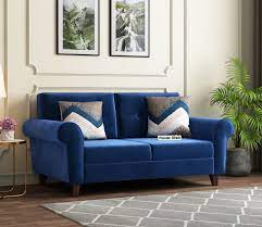 orlando 2 seater sofa indigo blue