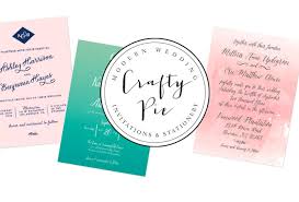 Modern Wedding Invitations From Crafty Pie