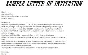 letter of invitation for visa sle