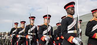 3 dress (warm weather ceremonial uniform): Music And Marching And Royal Ceremonial Rehearsal Commence The British Army