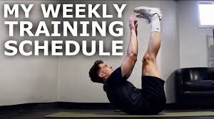 my weekly training schedule how i