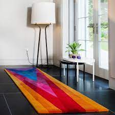 multi coloured runner rug rainbow