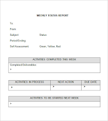 Weekly Status Report Templates 30 Free Documents Download