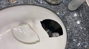 repair - How do I temporarily fix the hole in a porcelain sink? - Home  Improvement Stack Exchange