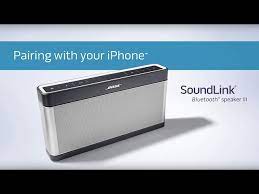 bose soundlink iii pairing with ios