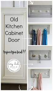 cabinet door repurposed coat rack