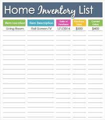 Inventory List Templates 19 Free Printable Xlsx Docs
