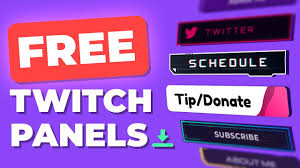 free twitch panels maker and