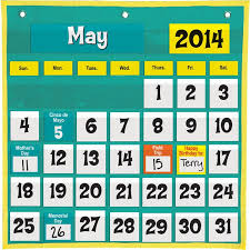 Space Saver Calendar Pocket Chart First Grade Classroom