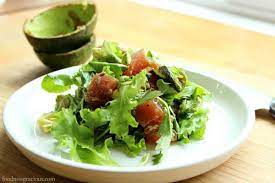 avocado salad with fresh hawaiian ahi poke