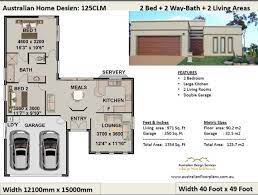 2 Bedroom 2 Car Garage House Plan Small