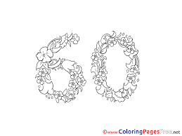 Happy birth day coloring pages are popular among kids from all age groups, making it an excellent gift for your little one on their special day. 60 Years For Kids Birthday Colouring Page