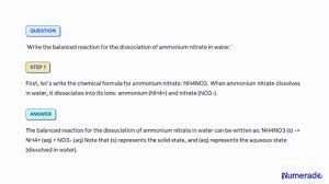 Dissolving Of Ammonium Nitrate